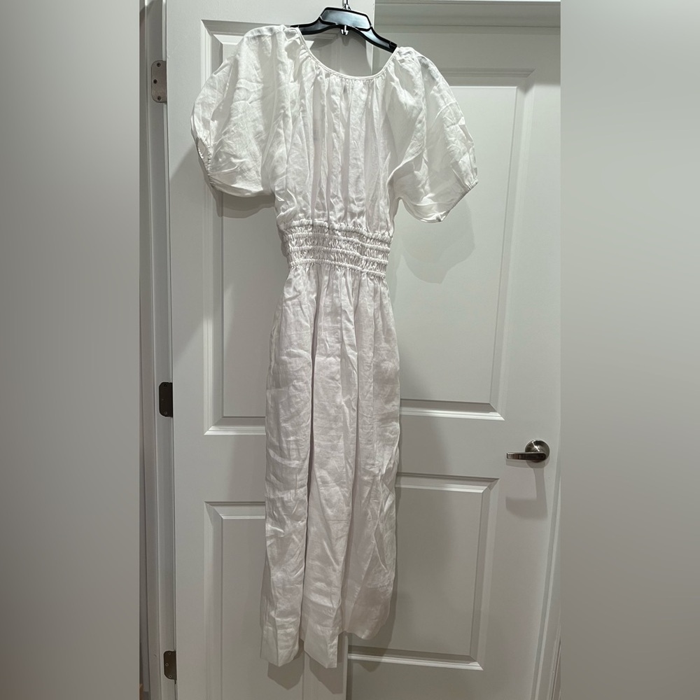 NWT Faithfull The Brand Geriba Midi Bridal Dress White - Picture 4 of 5